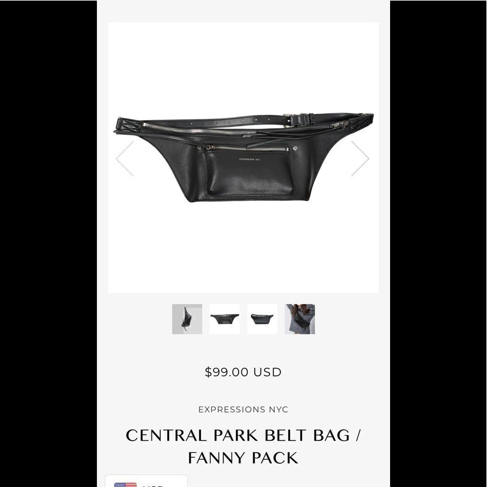 Nwt vegan leather peta approved Fanny pack bag